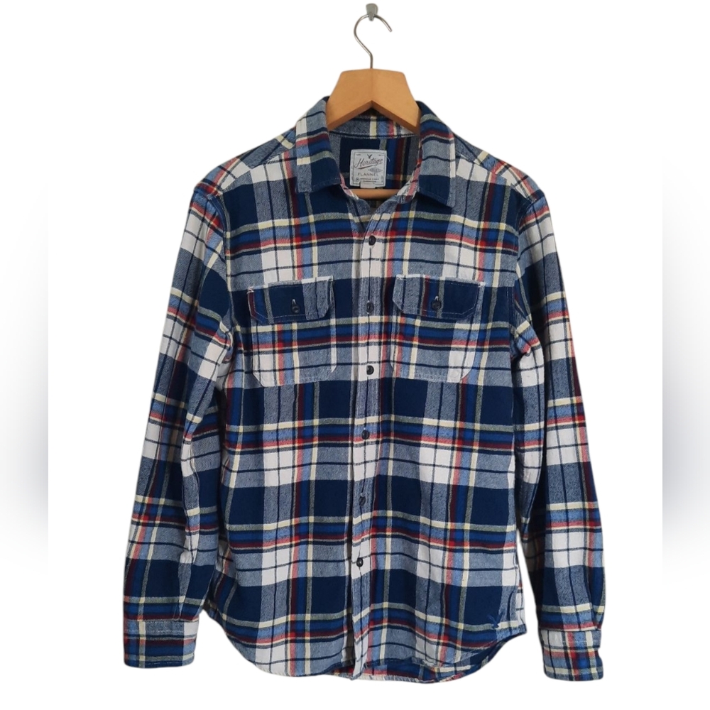American Eagle Outfitters AEO Heritage Flannel Button Up Shirt